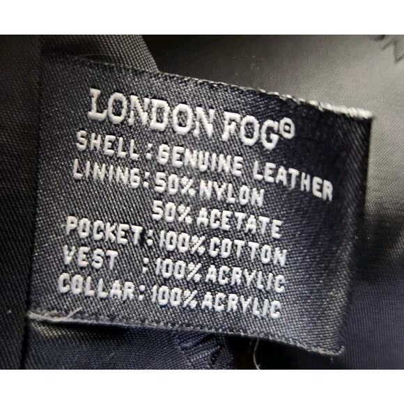 Vintage London Fog Soft Leather Black Women’s Coat Lined Size Med - Picture 6 of 7